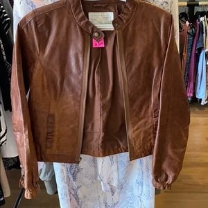 Old Navy Brown Leather Jacket